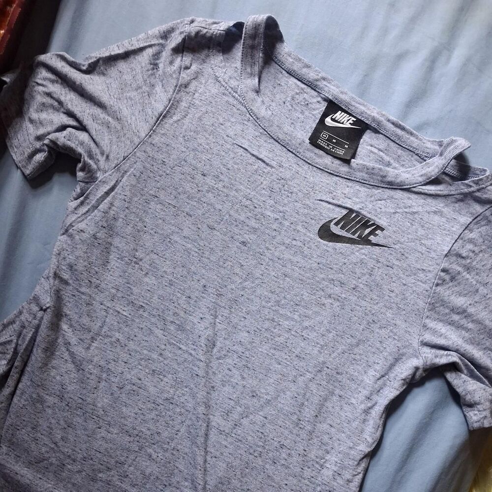 Nike Women's Blue and Grey Shirt
